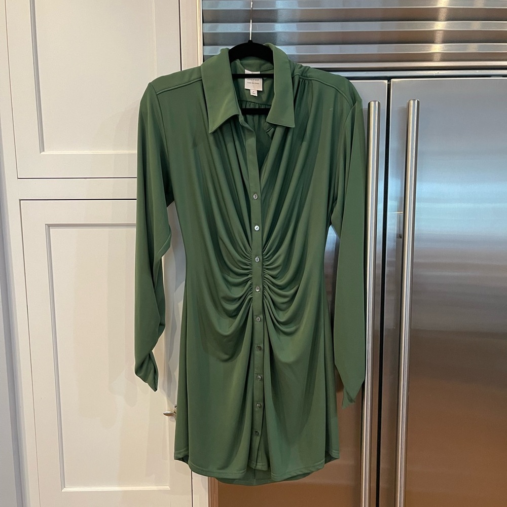 Green cinq a sept tous les jours Long Sleeved Dress Size Medium